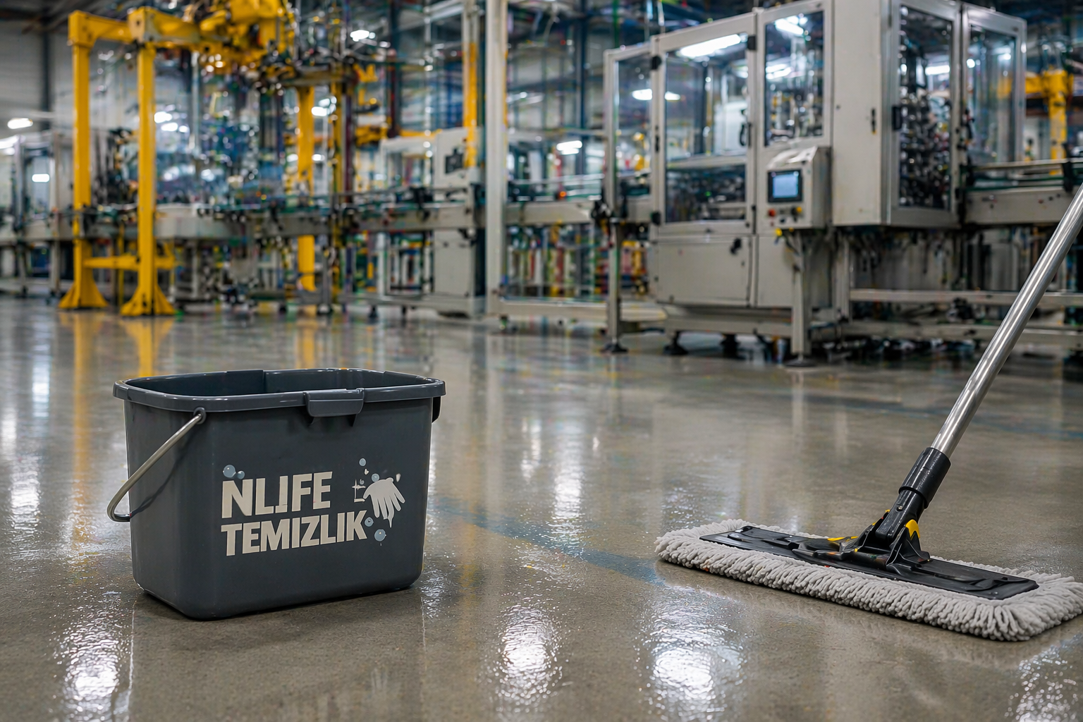 Çorlu fabrika temizliği hizmeti - INLIFE profesyonel temizlik ekibi tarafından temizlenmiş fabrika